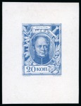 Stamp of Russia » The "Nikolai" Collection of Romanov Essays and Proofs 1913 Romanov Tercentenary group of six proofs in blue shades on chalk surfaced paper