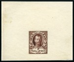 Stamp of Russia » The "Nikolai" Collection of Romanov Essays and Proofs 1913 Romanov Tercentenary 5 Ruble, state 19 complete die proof in brown on wove paper