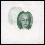 Stamp of Russia » The "Nikolai" Collection of Romanov Essays and Proofs 1913 Romanov Tercentenary 50k vignette only die proof in green showing double print