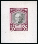 Stamp of Russia » The "Nikolai" Collection of Romanov Essays and Proofs 1913 Romanov Tercentenary 35k group of four bi-colour die proofs
