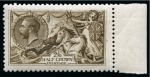 Stamp of Great Britain » King George V » 1913-19 Seahorse Issues 1915 De La Rue 2/6d. Blackish-brown marginal example from the right of the sheet, 