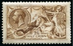 Stamp of Great Britain » King George V » 1913-19 Seahorse Issues 1915 De La Rue 2s6d bright yellow brown mint nh