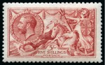 Stamp of Great Britain » King George V » 1913-19 Seahorse Issues 1915 De La Rue 5s carmine mint nh
