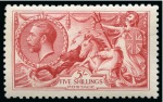 Stamp of Great Britain » King George V » 1913-19 Seahorse Issues 1918-19 Bradbury Wilkinson 5s rose carmine mint nh