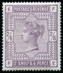 Stamp of Great Britain » 1855-1900 Surface Printed » 1883-84 & 1888 High Values 1883-84 2s6d Lilac on slightly blued paper mint