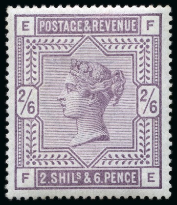 Stamp of Great Britain » 1855-1900 Surface Printed » 1883-84 & 1888 High Values 1883-84 2s6d Lilac on slightly blued paper mint