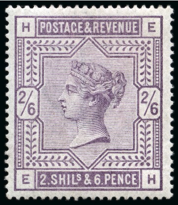 Stamp of Great Britain » 1855-1900 Surface Printed » 1883-84 & 1888 High Values 1883-84 2s6d Deep Lilac mint nh