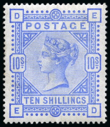 Stamp of Great Britain » 1855-1900 Surface Printed » 1883-84 & 1888 High Values 1883-84 10s Ultramarine mint nh