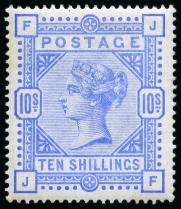 Stamp of Great Britain » 1855-1900 Surface Printed » 1883-84 & 1888 High Values 1883-84 10s Pale ultramarine mint (possibly unmounted)