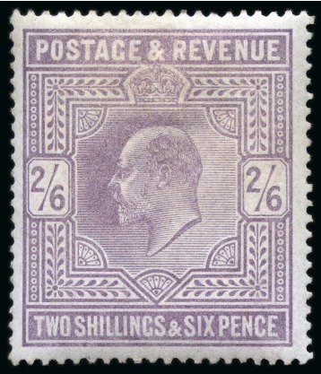 Stamp of Great Britain » King Edward VII » 1902-10 De La Rue Issues 1902-10 De La Rue 2s6d lilac mint nh