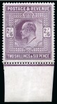 Stamp of Great Britain » King Edward VII » 1902-10 De La Rue Issues 1902-10 De La Rue 2s6d slate purple on chalk surfaced paper from the foot of the sheet, mint nh