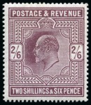 Stamp of Great Britain » King Edward VII » 1911-13 Somerset House Issues 1911-13 Somerset house 2/6d.pale Dull reddish-purple, fresh unmounted mint. 