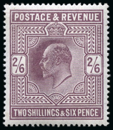 Stamp of Great Britain » King Edward VII » 1911-13 Somerset House Issues 1911-13 Somerset house 2/6d. Dull reddish-purple, fresh unmounted mint (