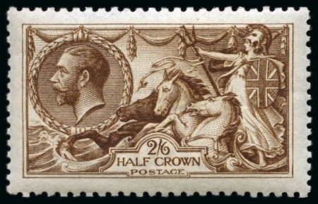 Stamp of Great Britain » King George V » 1913-19 Seahorse Issues 1915 De La Rue 2/6d. deep Yellow-brown; well centred fresh unmounted mint.