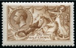 Stamp of Great Britain » King George V » 1913-19 Seahorse Issues 1915 De La Rue 2/6d. yellow-brown, fine and fresh unmounted mint.