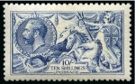 Stamp of Great Britain » King George V » 1913-19 Seahorse Issues 1915 De La Rue1/- Deep blue (worn plate); fine unmounted mint