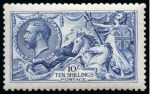 Stamp of Great Britain » King George V » 1913-19 Seahorse Issues 1915 De La Rue 10/- Pale Blue, well centred, unmounted mint;