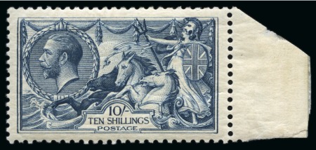 Stamp of Great Britain » King George V » 1913-19 Seahorse Issues 1918 Bradbury Wilkinson 10s dull grey blue mint nh