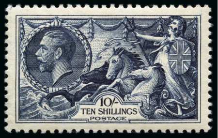 Stamp of Great Britain » King George V » 1913-19 Seahorse Issues 1934 Re-Engraved 10s indigo (intense shade) mint nh with lovely fresh colour
