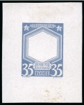 Stamp of Russia » The "Nikolai" Collection of Romanov Essays and Proofs 1913 Romanov Tercentenary 35k frame only die proofs in dark green, grey-blue, brown and lilac