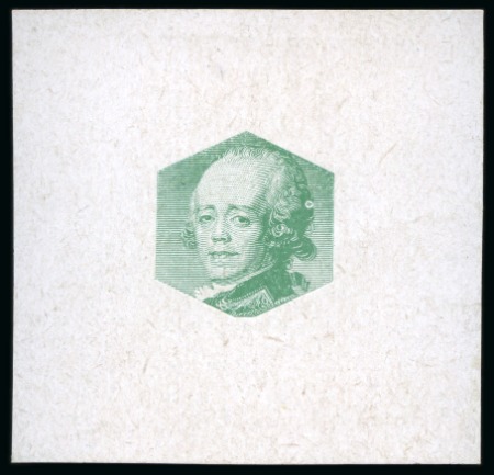 Stamp of Russia » The "Nikolai" Collection of Romanov Essays and Proofs 1913 Romanov Tercentenary 35k central vignette only die proofs in blue-green and dark blue