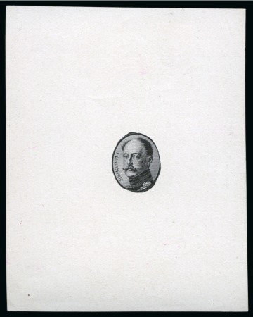 Stamp of Russia » The "Nikolai" Collection of Romanov Essays and Proofs 1913 Romanov Tercentenary 15k vignette only final design die proof in black