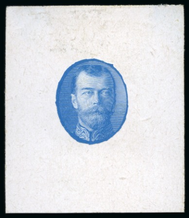 Stamp of Russia » The "Nikolai" Collection of Romanov Essays and Proofs 1913 Romanov Tercentenary 10k vignette only final design die proof in blue