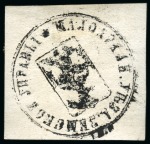 Stamp of Russia » Zemstvos Maloarkhangelsk: 1869-76 3k black unused and 5k blue mint og