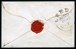Stamp of Great Britain » 1841 1d Red 1841 1d Red pl.36 BE tied to small 1843 (Aug 28) envelope by crisp distinctive "small diamond" Leeds Maltese Cross