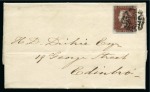 Stamp of Great Britain » Distinctive Maltese Cross Cancellations 1841 1d Red pl.22 OB tied to 1842 (Sep 2) entire by distinctive "large diamond" Leeds Maltese Cross