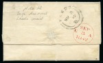 Stamp of Great Britain » Distinctive Maltese Cross Cancellations 1841 1d Red pl.22 OB tied to 1842 (Sep 2) entire by distinctive "large diamond" Leeds Maltese Cross