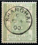 Stamp of Hong Kong 1862-1927, Mostly used accumulation on stockcards with mostly with Shanghai "S1" and cds