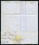 Stamp of Great Britain » 1841 1d Red 1841 1d Red pl.160, fine to large margins, tied to 1854 (Mar 3) wrapper from Sanday, Orkney Islands very late watery black Maltese Cross 