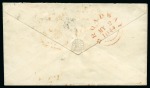 Stamp of Great Britain » Penny Post Postmarks Used As Cancellations 1841 1d Red TK tied to 1844 (May 1) envelope from London to Broadway by "Bridge St. West / 1D PAID" hs only