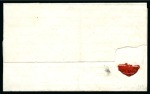 Stamp of Great Britain » Penny Post Postmarks Used As Cancellations 1841 1d Red pl.22 JG tied to wrapper sent locally from Kirkham to Lytham by "Kirkham / Penny Post" handstamp 