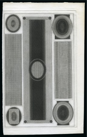 Stamp of Great Britain » Line Engraved Essays, Plate Proofs, Colour Trials and Reprints 1825 "The Genesis Plate" 1840 background trials plate proof on India paper