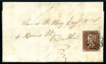 Stamp of Great Britain » 1841 1d Red 1841 1d Red PC, fine to good margins, tied to 1842 (Dec 4) lettersheet from Mountnugent to Dublin (Ireland) by crisp Maltese Cross