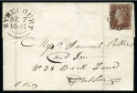 Stamp of Great Britain » Distinctive Maltese Cross Cancellations 1841 1d Red pl.11 OI, fine to good margins, tied to 1841 (Sep 8) wrapper by crisp distinctive Eyrecourt Maltese Cross 