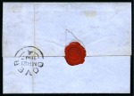 Stamp of Great Britain » Town Circular Datestamps 1841 1d Red AJ tied to 1847 (Mar 21) wrapper by Dover town circular datestamp