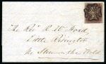 Stamp of Great Britain » Distinctive Maltese Cross Cancellations 1841 1d Red pl.11 HD, tied to 1841 (June 18) lettersheet by distinctive Maltese Cross showing the break at lower right