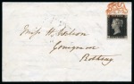 Stamp of Great Britain » 1840 1d Black and 1d Red plates 1a to 11 1840 1d Black pl.1b GD tied to 1840 (Sep 18) entire from Glasgow to Rothesay (Isle of Bute) by crisp red Maltese Cross