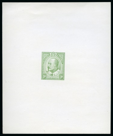 Stamp of Great Britain » King Edward VII 1903 1d "Canada Head" essay (die 2) in pale green on