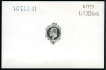 Stamp of Great Britain » King Edward VII » 1902-10 De La Rue Issues 1902-10 De La Rue 1s head plate die proof in black on white glazed card
