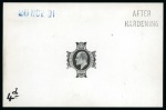 Stamp of Great Britain » King Edward VII » 1902-10 De La Rue Issues 1902-10 De La Rue 4d head plate die proof in black on white glazed card