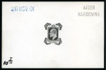 Stamp of Great Britain » King Edward VII » 1902-10 De La Rue Issues 1902-10 De La Rue 10d head plate die proof black on white glazed card