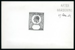 Stamp of Great Britain » King Edward VII » 1902-10 De La Rue Issues 1902-10 De La Rue 2d head plate die proof in black on glazed card