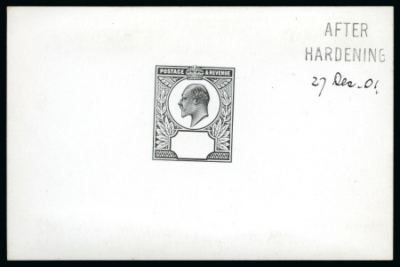Stamp of Great Britain » King Edward VII » 1902-10 De La Rue Issues 1902-10 De La Rue 2d head plate die proof in black on glazed card