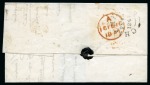 Stamp of Great Britain » Change of Cancellation Ink 1840 1d Black pl.5 CC, state 2, tied to 1841 (Feb 16) lettersheet to the House of Commons by red Maltese Cross, late usage