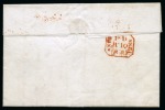 Stamp of Great Britain » 1840 1d Black and 1d Red plates 1a to 11 1840 1d Black pl.2 NC, tied to 1840 (Jun 10) entire from "London Coffee House" by crisp and vivid red Maltese Cross,