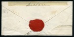 Stamp of Great Britain » 1840 1d Black and 1d Red plates 1a to 11 1840 1d Black pl.3 OJ tied to large part envelope by watery black Maltese Cross with matching "Minehead / Penny Post" hs adjacent
